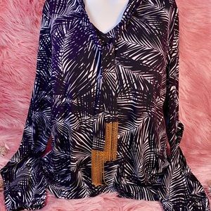 black print blouse by michael kors size s